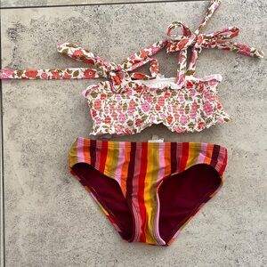 Zimmerman Floral and Striped Kids Swim Set